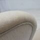 1960s, Danish wingback armchair, furniture velour, carved oak wood.