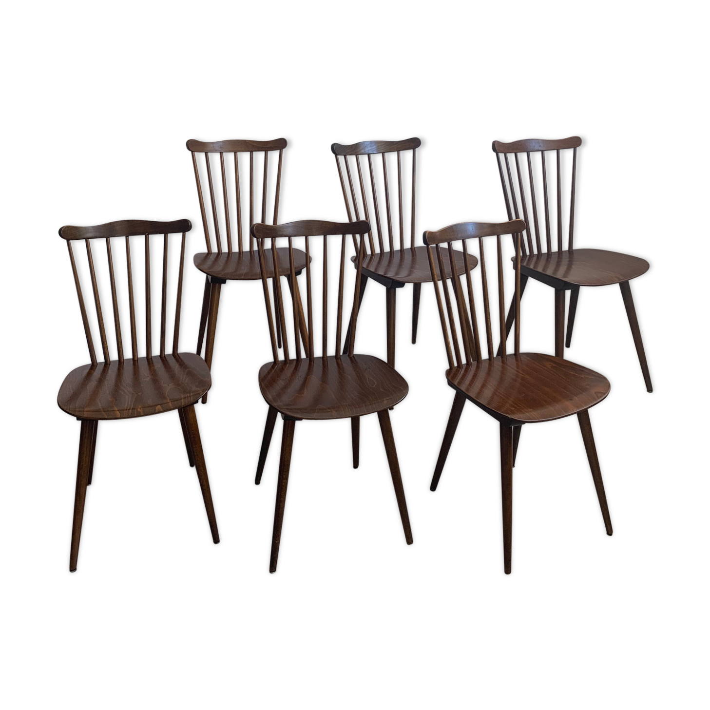 6 vintage bistro chairs