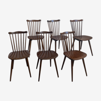 Set de 6 chaises bistro vintage