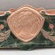 Jardinière with ceramic handles enameled vintage polychrome paint 39.5 cm