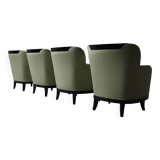 Set of four Art Deco armchairs, 1930-1950