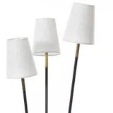 Lampadaire vintage tripodes à 3 abat-jours