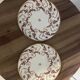 • Pair of deep/flat plates in porcelain from Paris, Atelier Camille