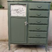 Armoire ancienne Green Smoke – Toile de Jouy .