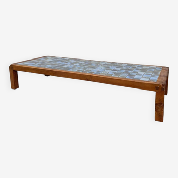 Pierre Chapo coffee table in blue tones