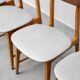 Vintage dining table set with 6 wooden chairs from the 1960s modernism
