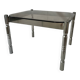 Vintage coffee table in chrome metal and smoked glass