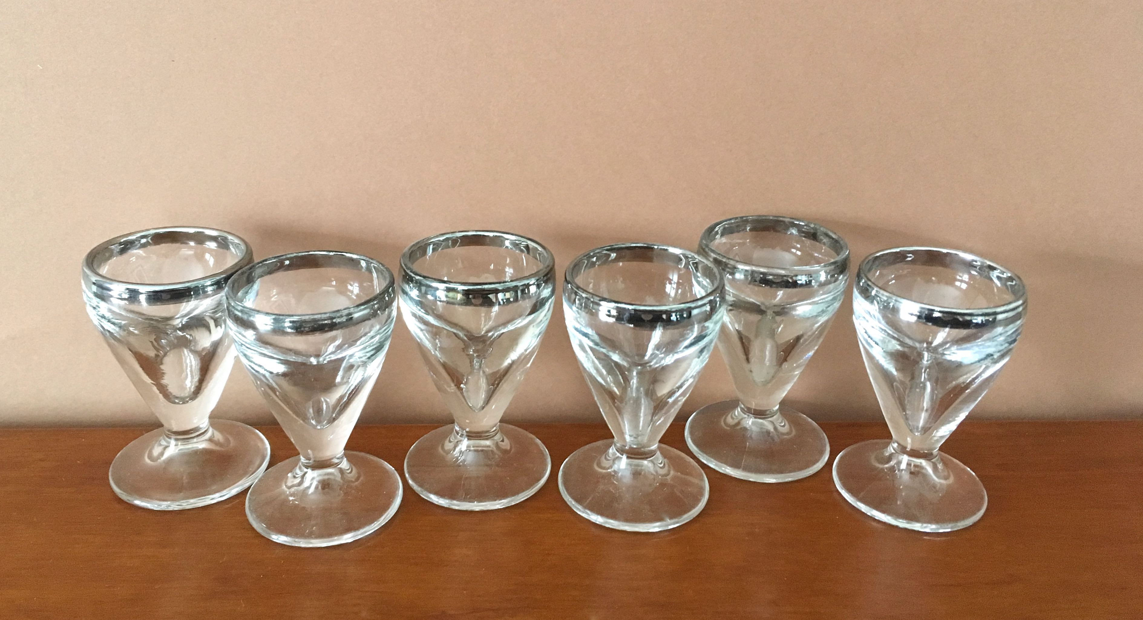 Set 6 alcohol glasses 50s