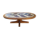 Ceramic oval coffee table signed