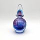 Murano Sommerso Perfume Bottle Signed with Polished Glass Faces 19cm