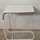 Adjustable side table from the 1970s in white lacquered metal.