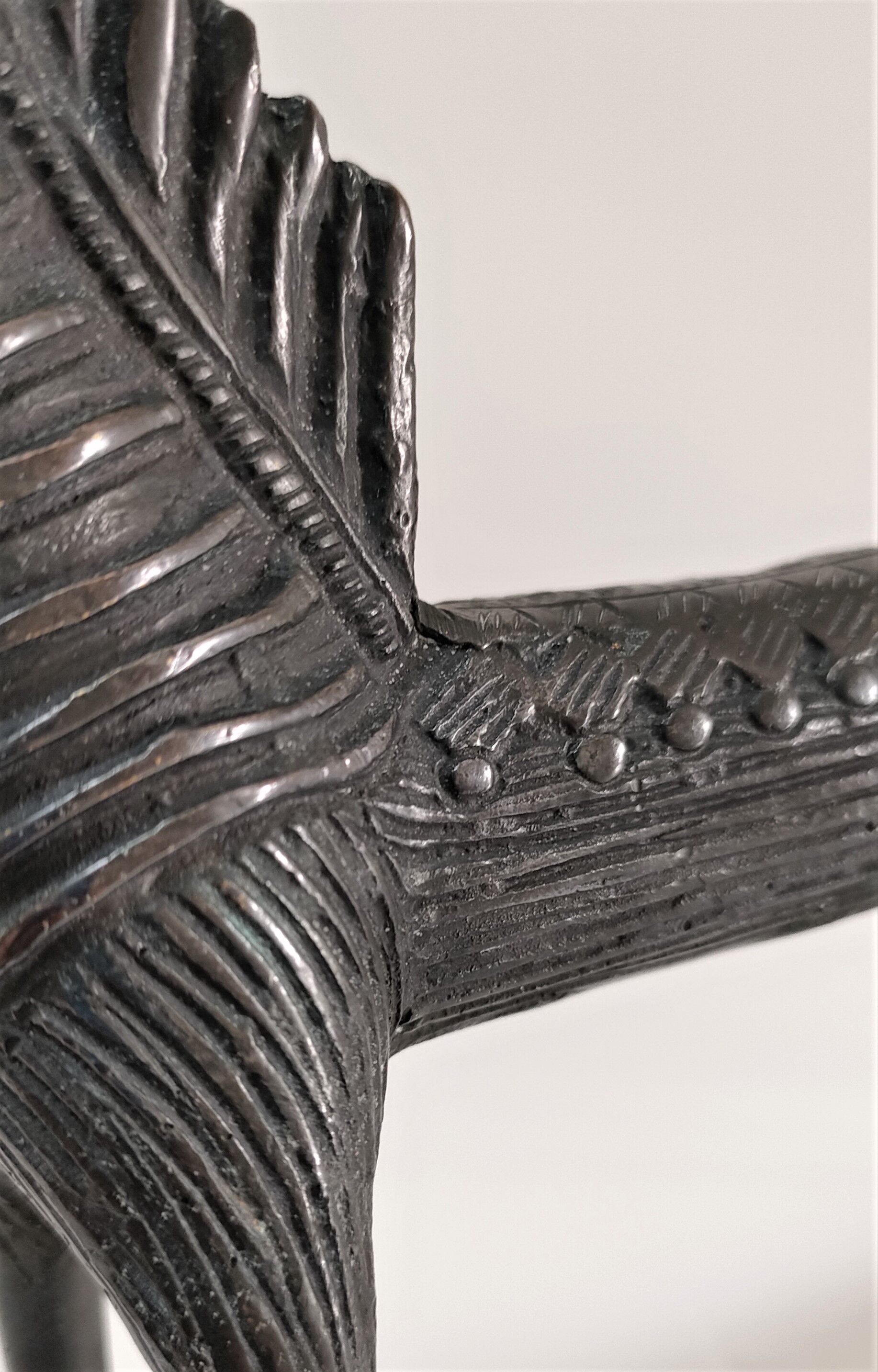 Horse sculptural brass solid patina black design