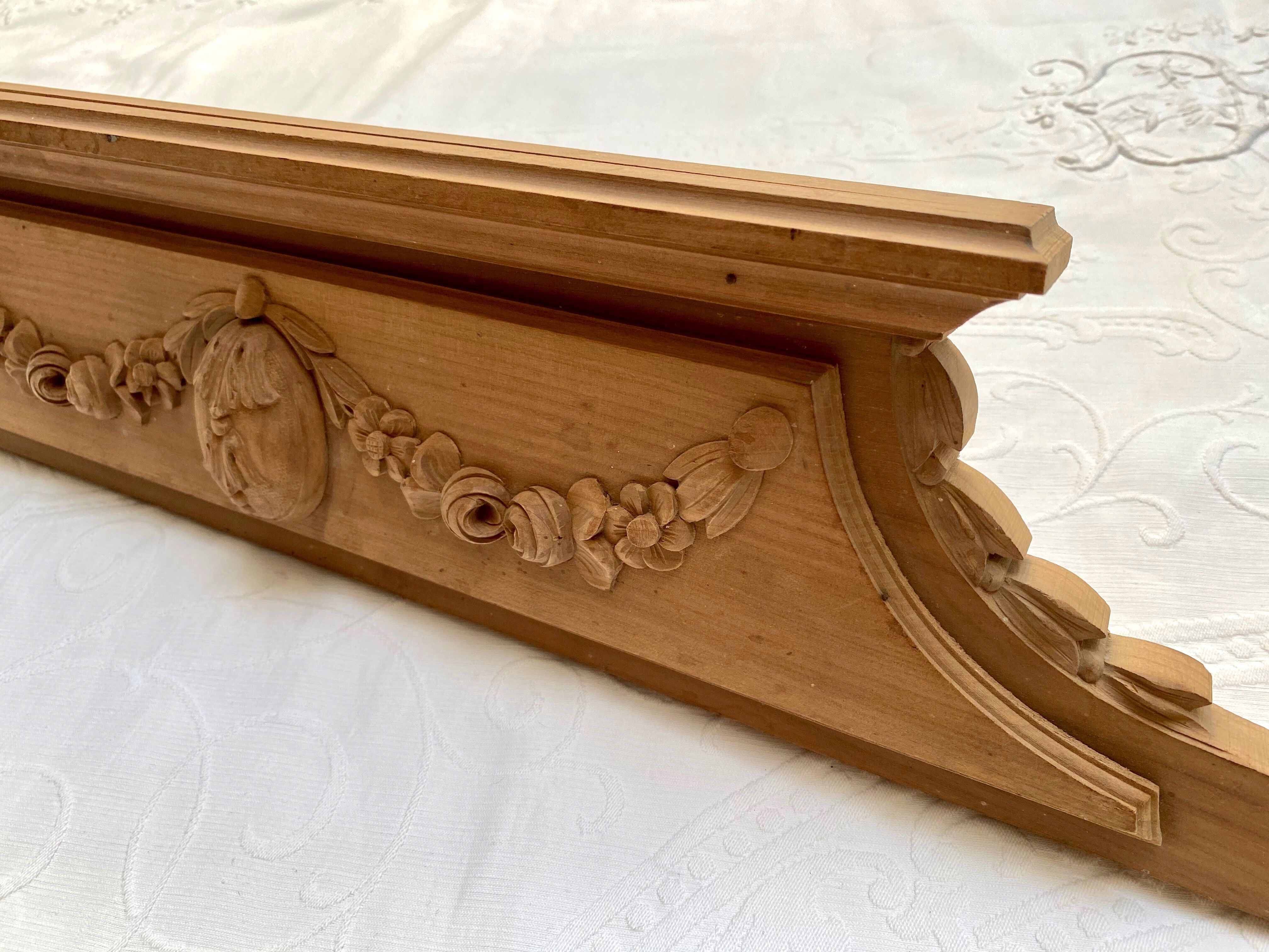 Solid wood pediment
