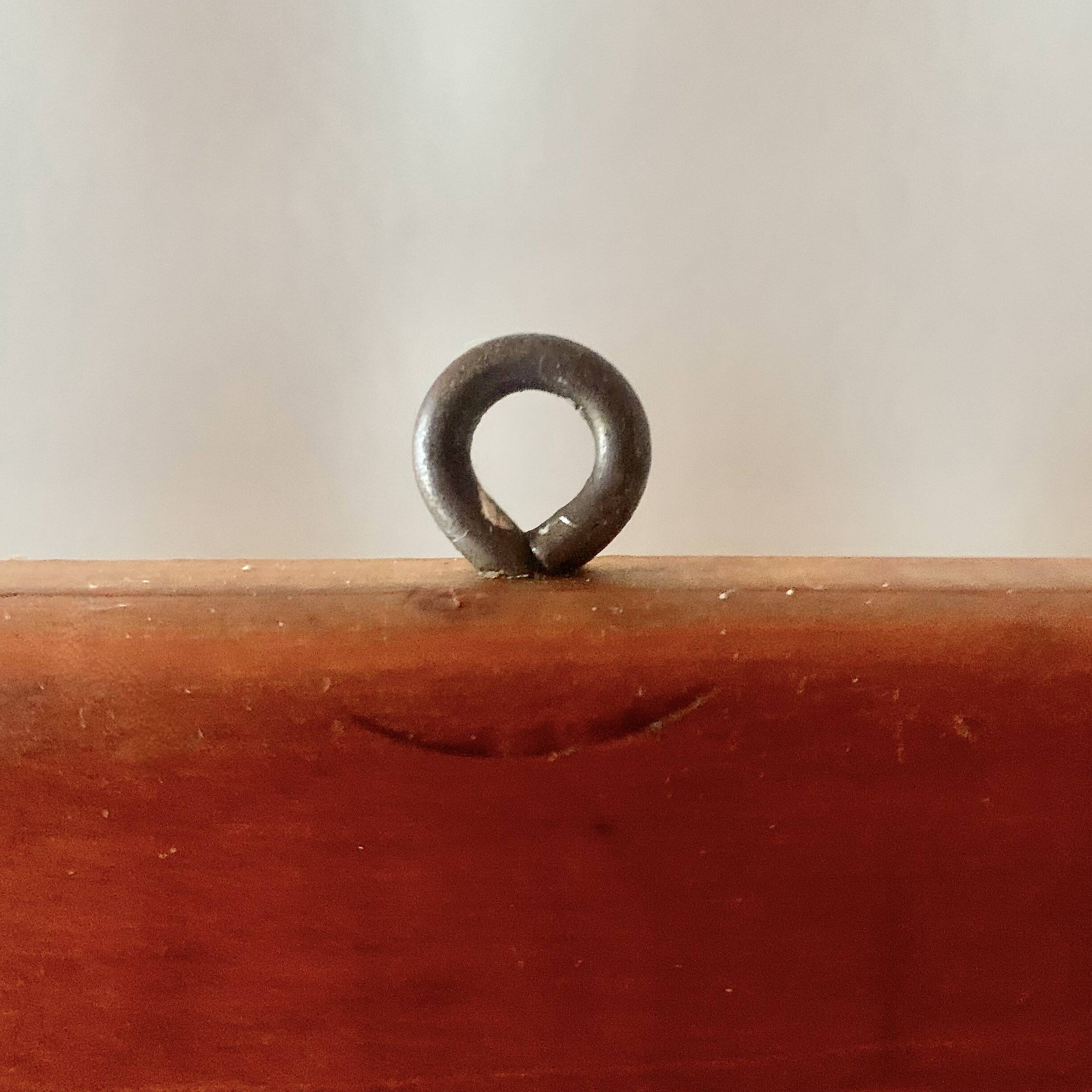 Vintage wooden wall coat rack - 6 double hooks