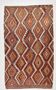 Geometric Style 5x9 Vintage Kilim Rug, 155x268Cm