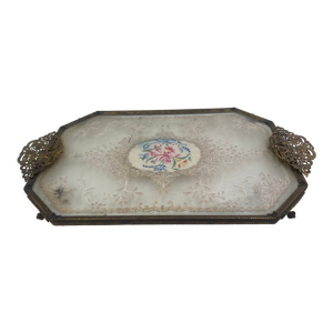 Centre de table ancienne en verre