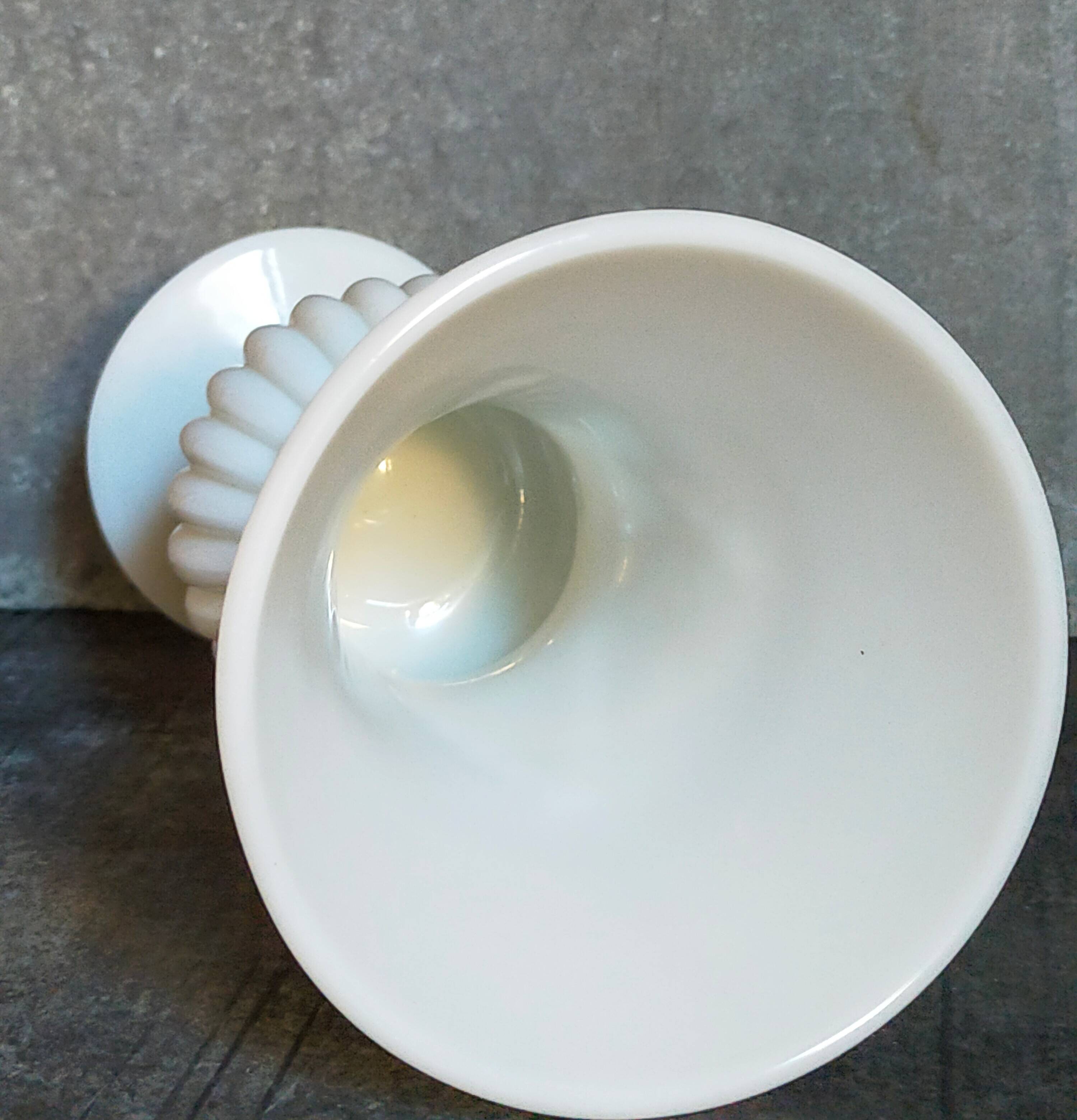 Antique milk glass baluster vase early 20th century