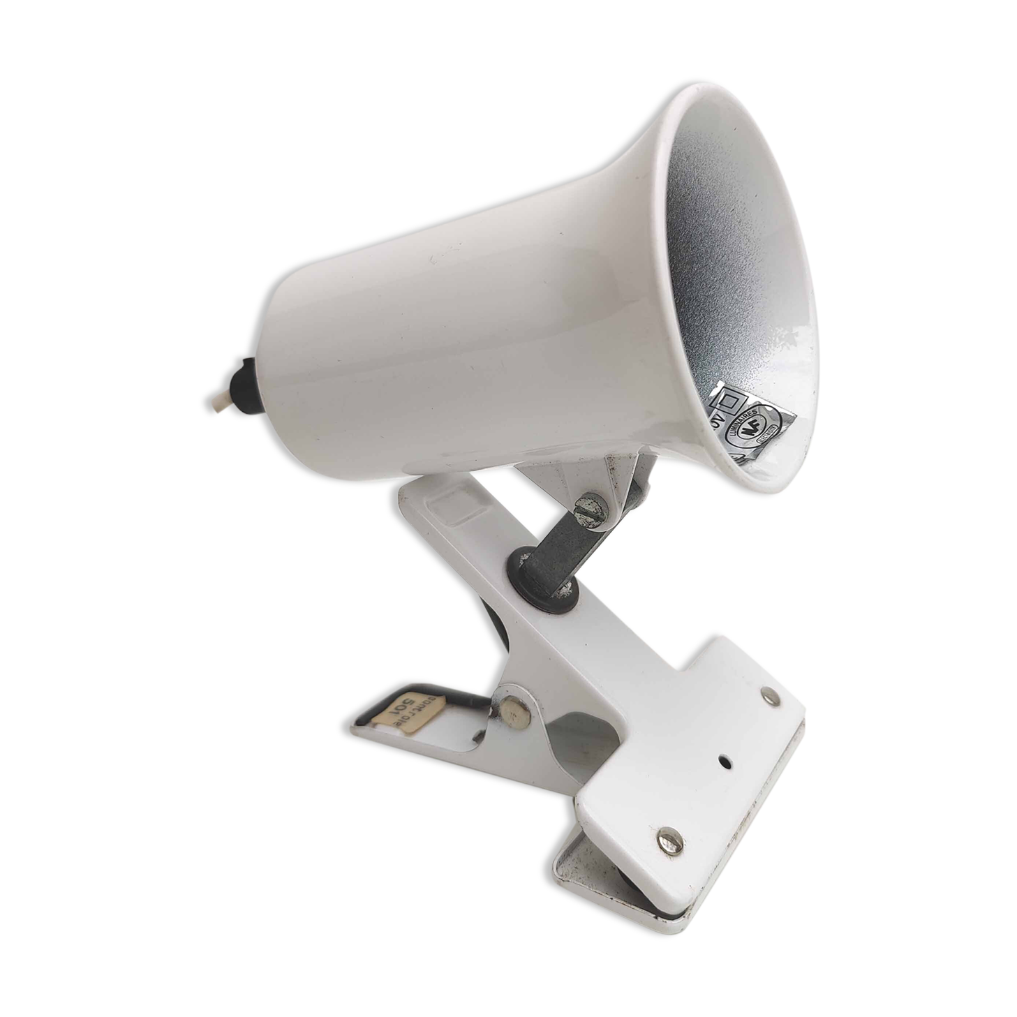 Spot lamp with clamp Lita metal white