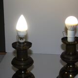 Paire de lampes de chevet en métal