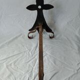 Bronze lily andirons