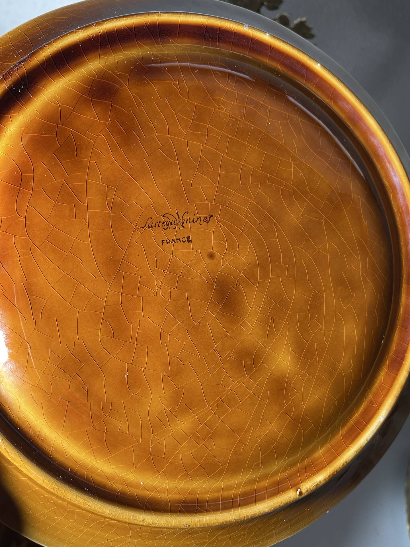 Vintage asparagus plates – Sarreguemines, Barbotine