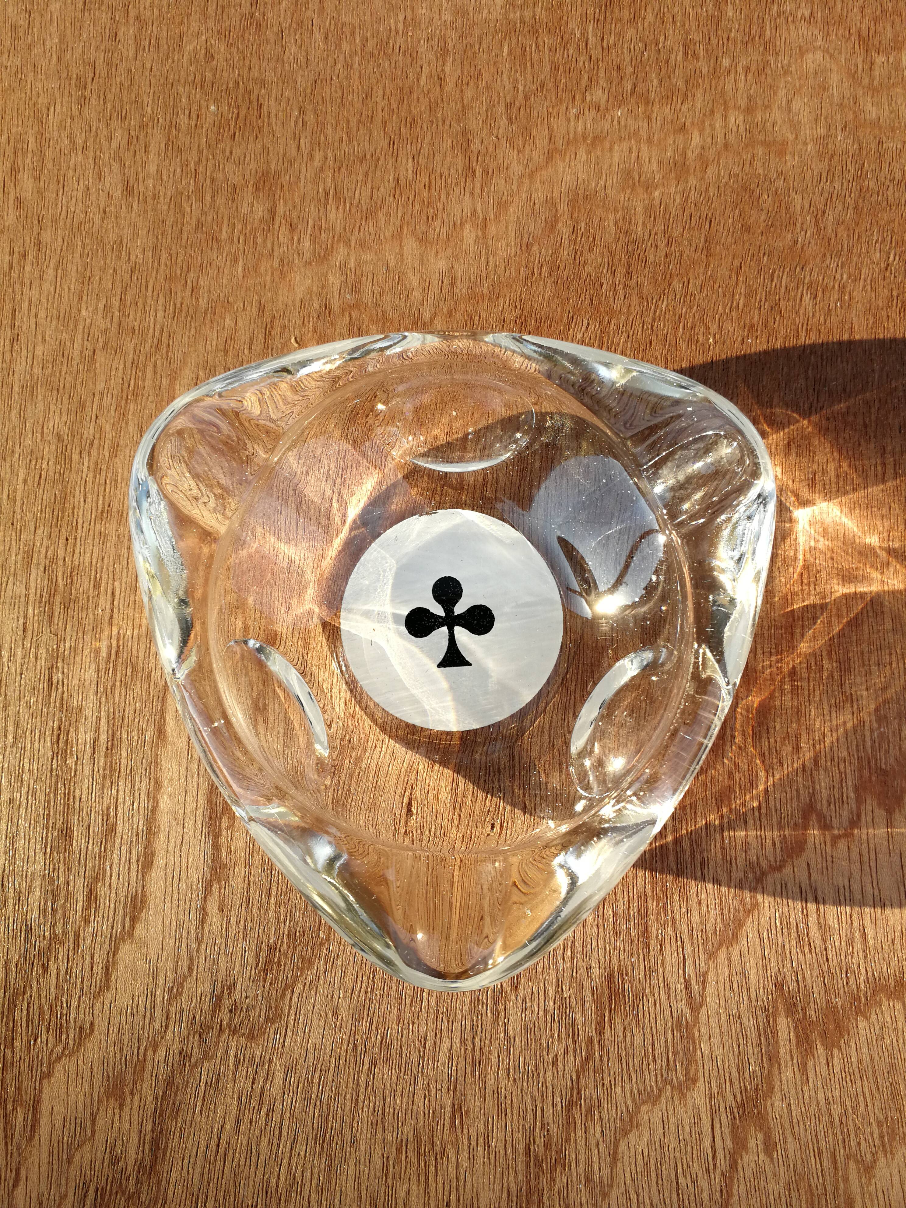 Set of 2 glass advertising ashtrays