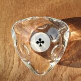 Set of 2 glass advertising ashtrays