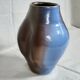 Blue and brown ceramic vase from the 1980s.