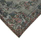 Handmade hi-low pile anatolian 1980s 173 cm x 284 cm grey rug