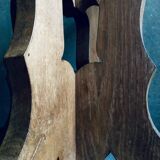 Brutalist oak side table