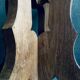 Brutalist oak side table