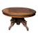 Large extendable dining table in hunting style with four fox figures on the leg.