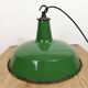 Industrial Green Enamel Factory Pendant Lamp from Revo, 1950s