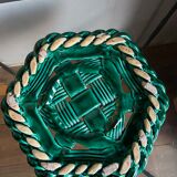 Vintage braided green ceramic trivia