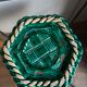 Vintage braided green ceramic trivia