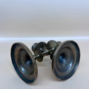 Pair of brass candle holders
