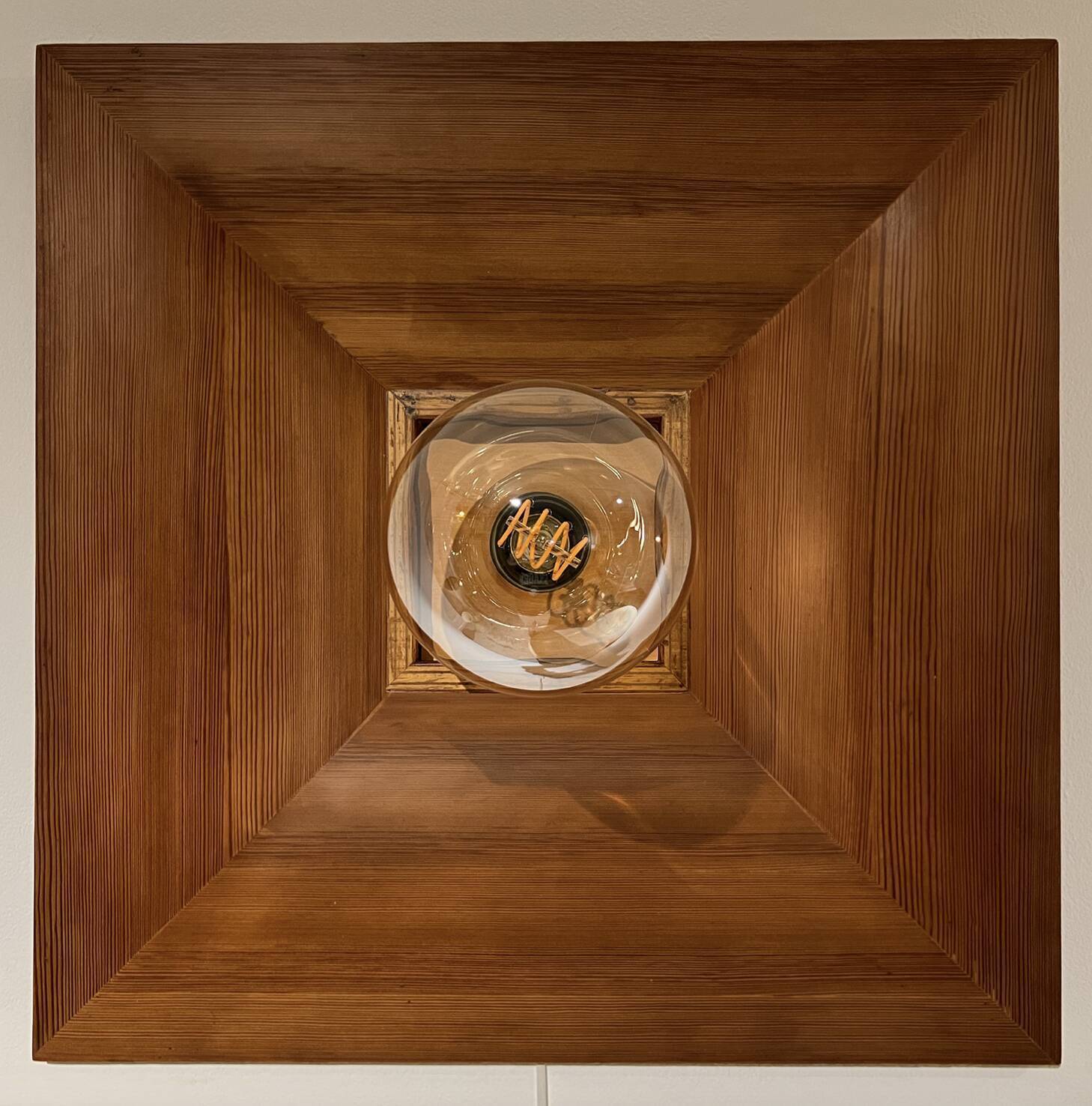 Zebra veneer wall lamp 70s / 80s