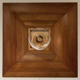 Zebra veneer wall lamp 70s / 80s