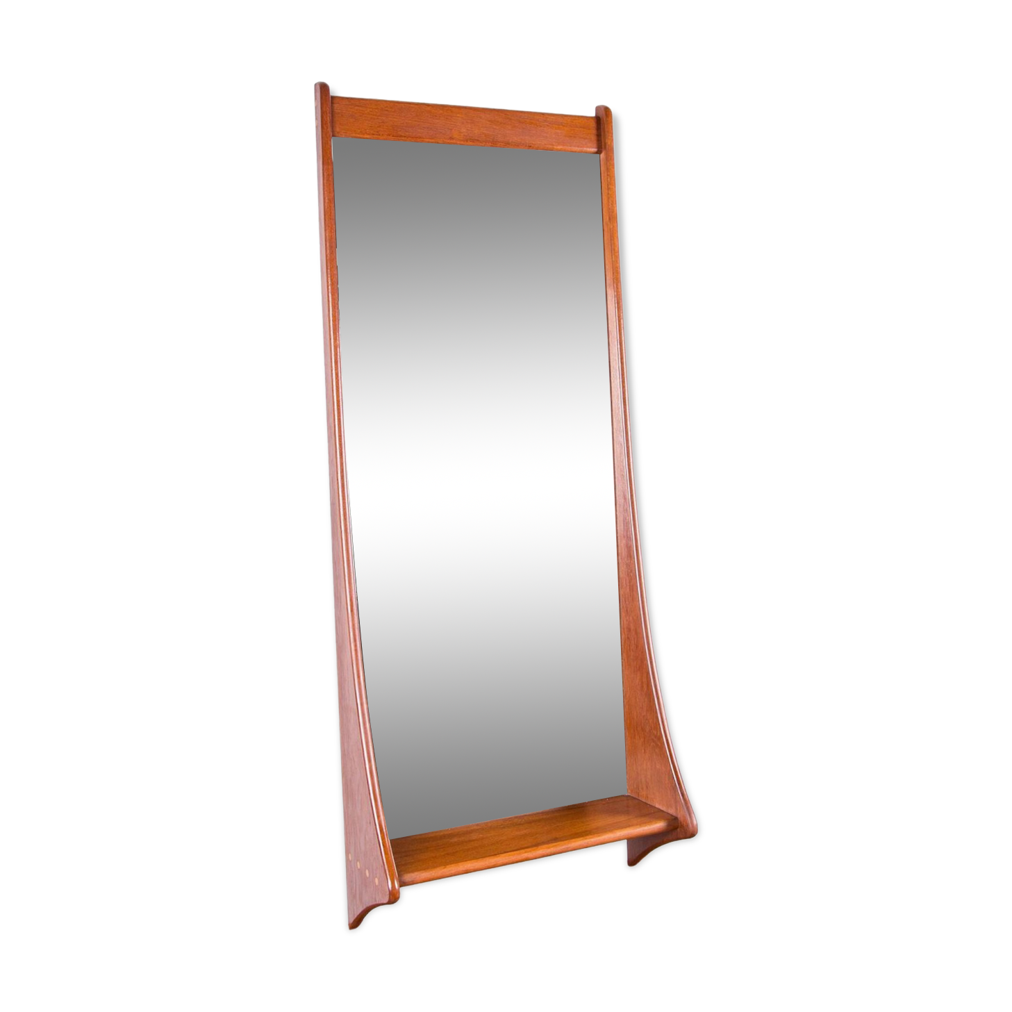Large Danish Teak wall mirror by Pedersen and Hansen 1960.