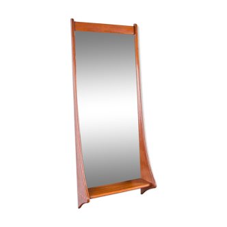 Large Danish Teak wall mirror by Pedersen and Hansen 1960.