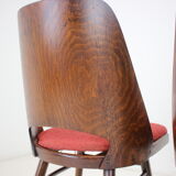 1960s Set of 4 Oswald Haerdtl Dining Chairs for Ton/Thonet, Czechoslovakia