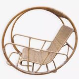 Chaise à bascule circulaire italienne, Franco Bettocina (1922-1999), années 1970, Italie