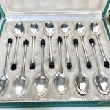 Christofle - 12 espresso spoons model Coffee Bean silver-plated metal