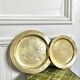 Assiettes orientales vintage en laiton