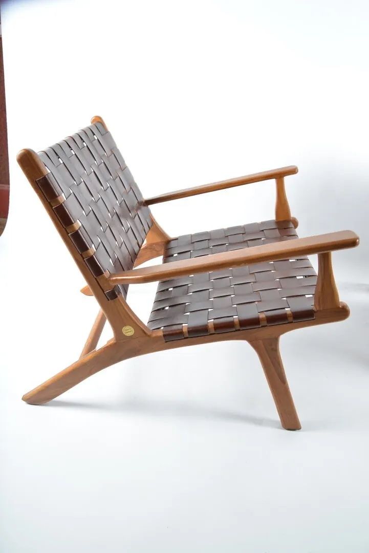 Olivier de schrijver brown leather armchair signed and numbered circa 1990