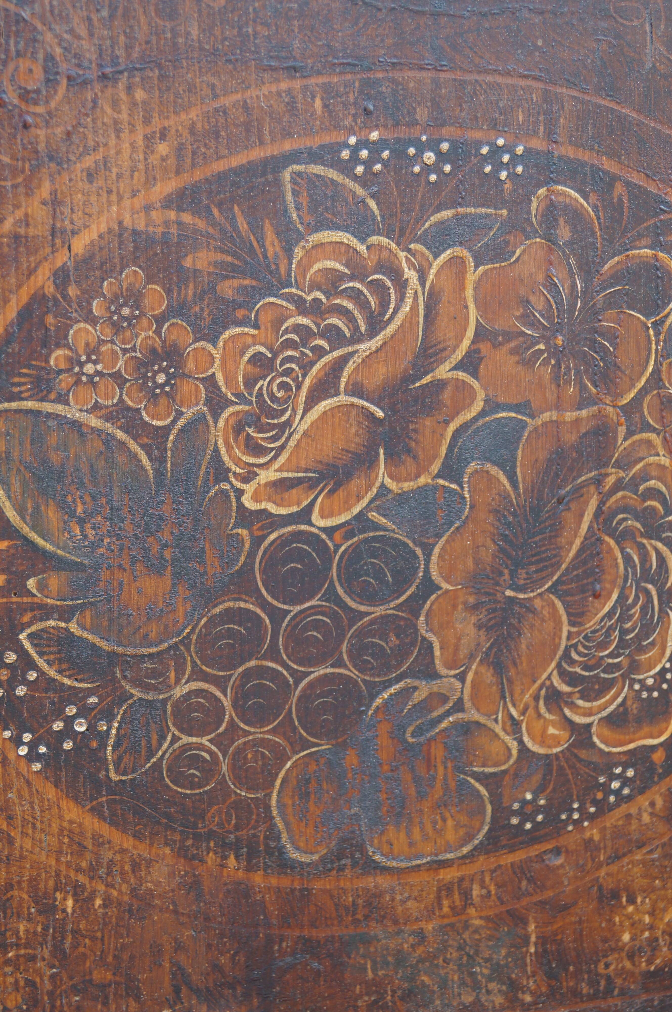 Painted wood pediment 1900