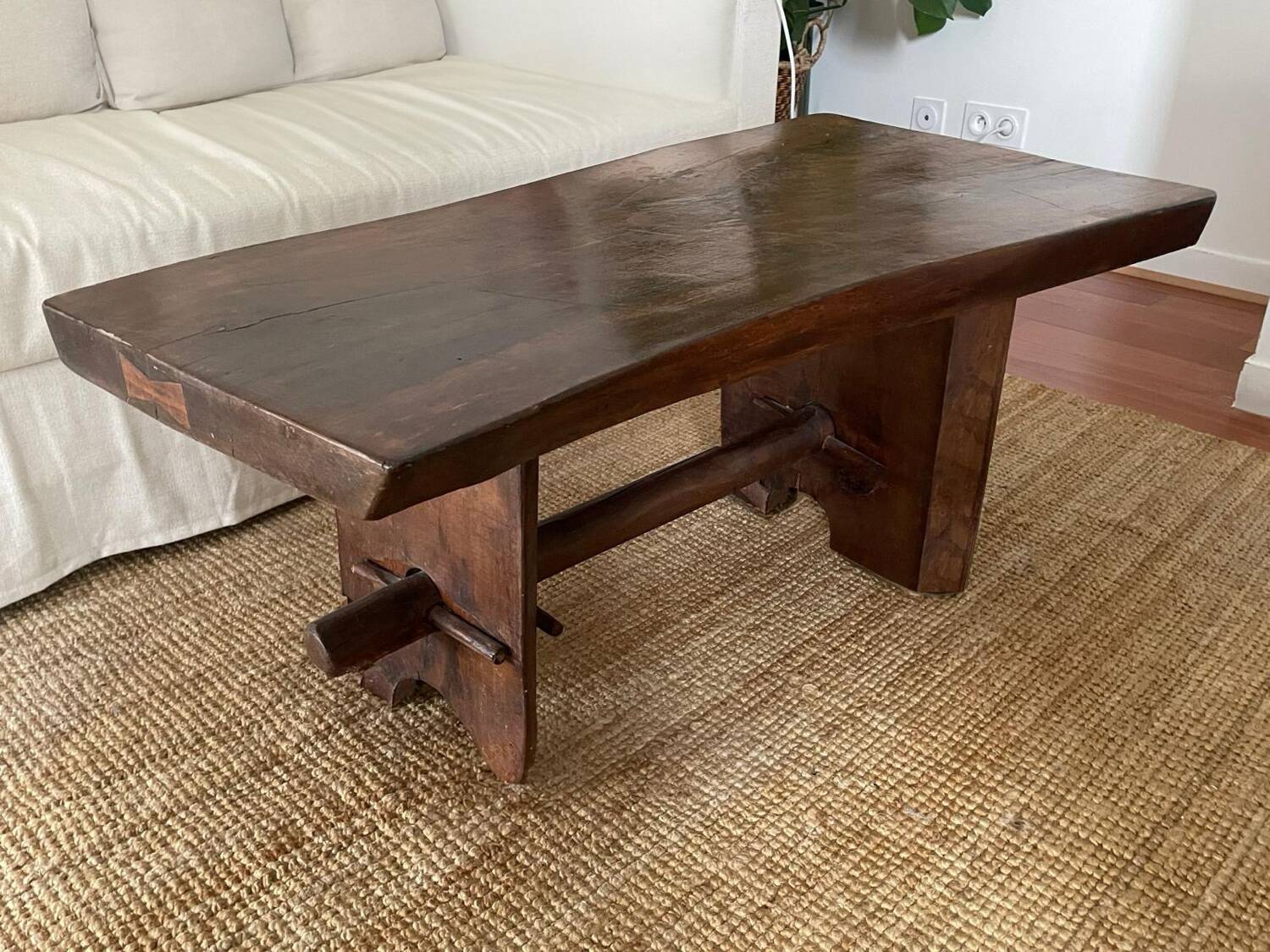 Brutalist Teak Coffee Table