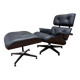 Fauteuil lounge Charles Eames All black