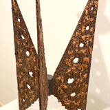 Impressive brutalist 3 candle holder