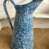 Marbled blue enamelled broc